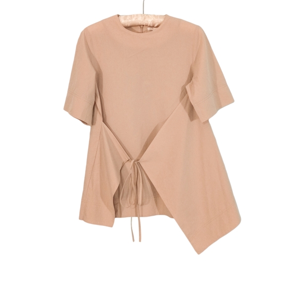 COS Tie Front Short Sleeved Top - Picture 1 of 7